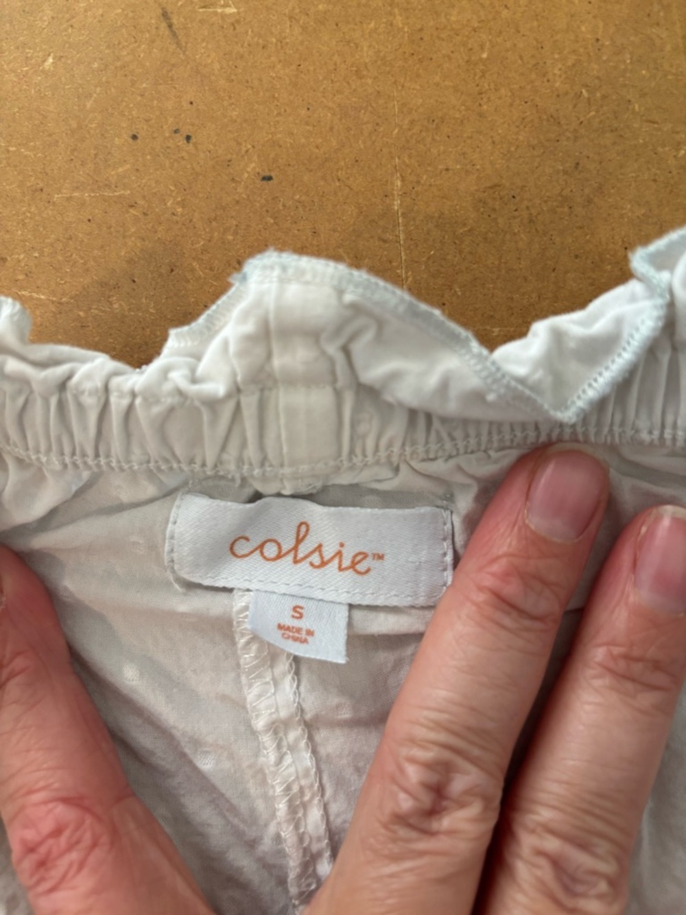3/$20 Colsie White Ruffle-Trim Elastic Waist Shorts - Picture 3 of 5